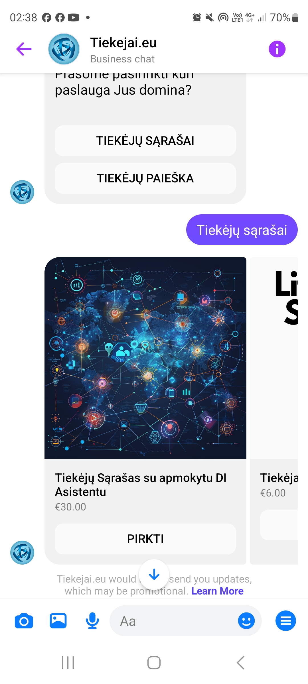  Messenger produktai